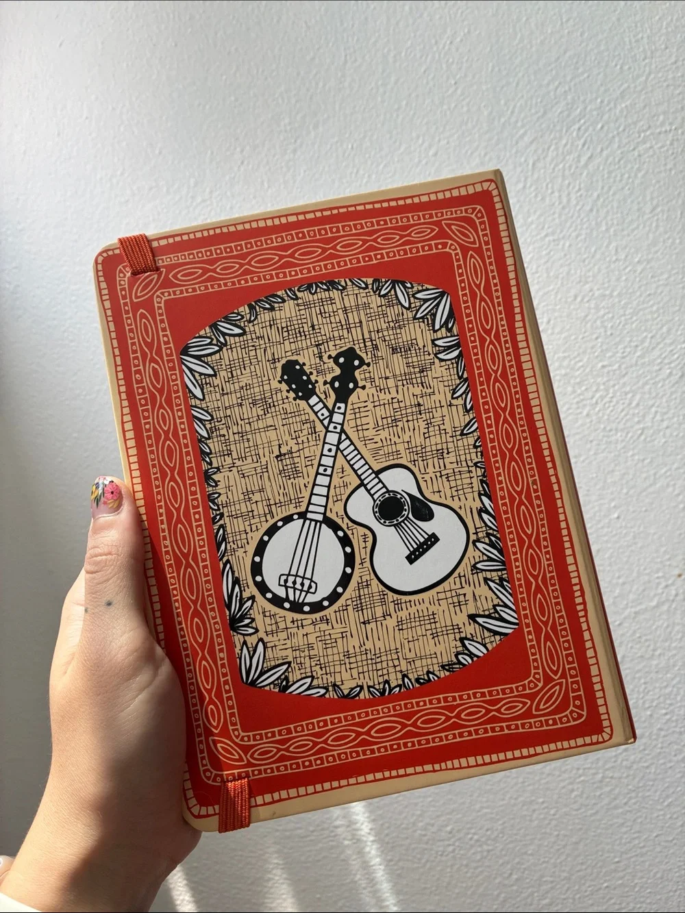 Red Songwriter’s Journal with Elastic Closure Folk Art Music Guide Education